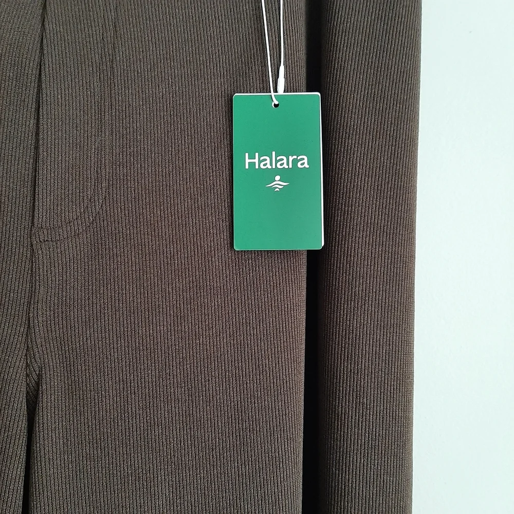 Halara Dark Brown Wide Leg Comfort Pants Size Medium